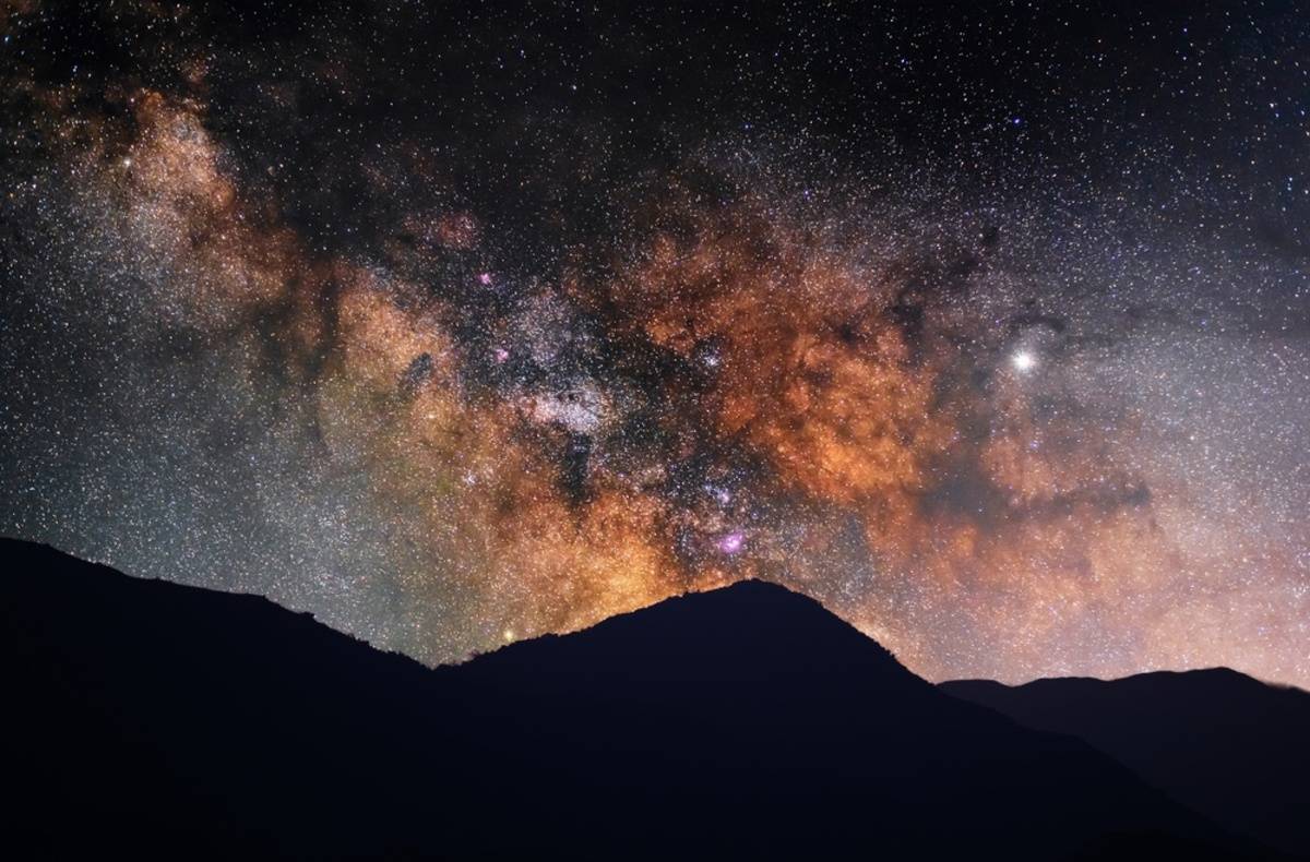 Milky Way core over dark mountains | Skylum Blog


