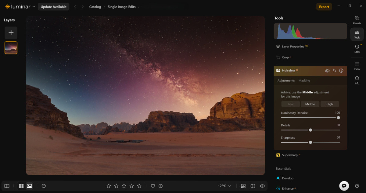 Editing a starry sky photo in Luminar | Skylum Blog