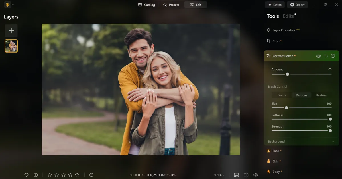 Portrait Boken in Luminar Neo | Skylum Blog