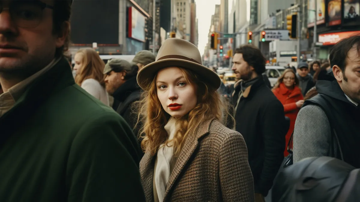 Portrait of a girl in a crowd | Skylum Blog