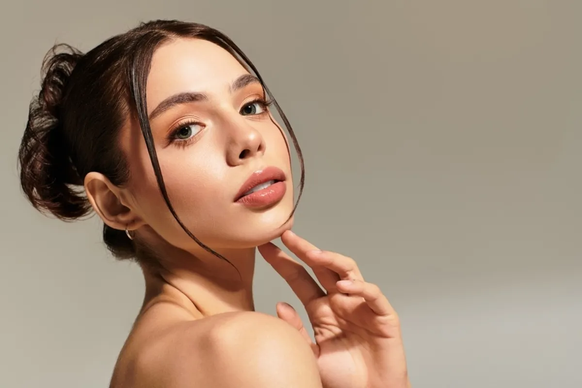 Portrait of a girl holding her hand under her chin | Skylum Blog