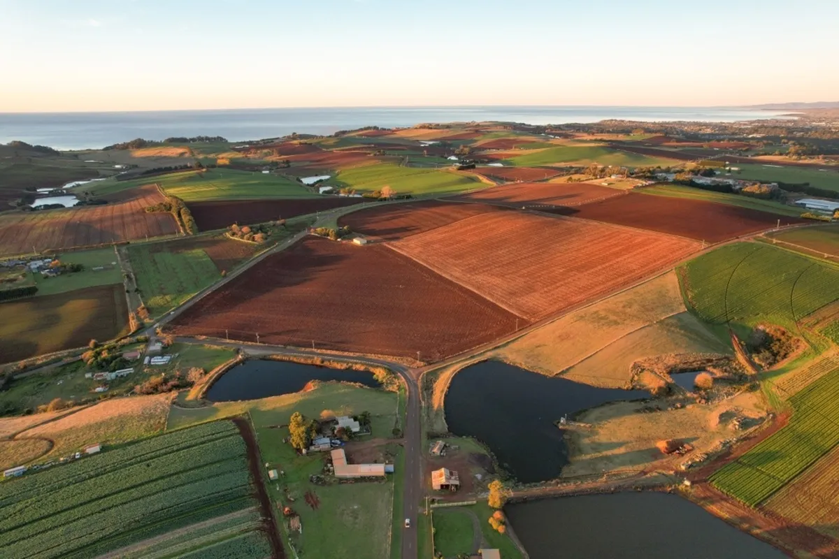 A drone photo of the field | Skylum Blog