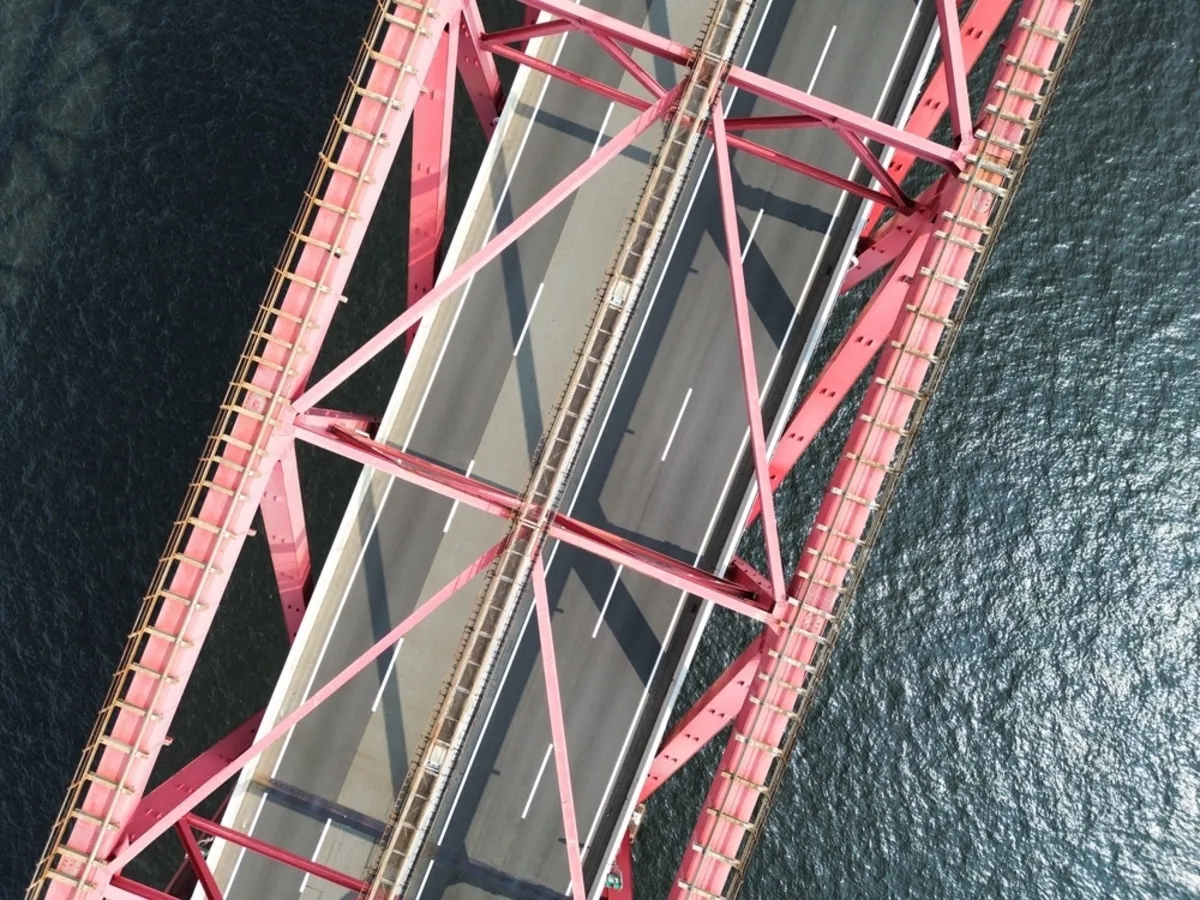 Drone photo of the bridge | Skylum Blog