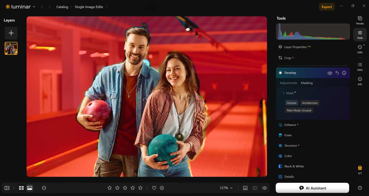 Background Separately in Luminar