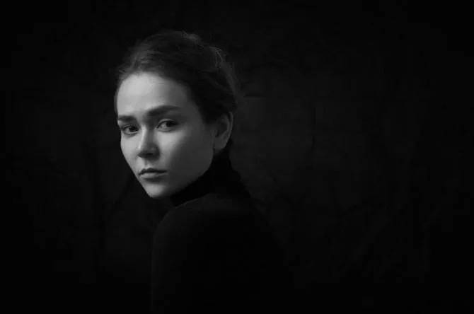 Portrait using classic Rembrandt lighting