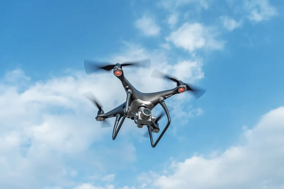 Photo of a drone in the sky | Skylum Blog