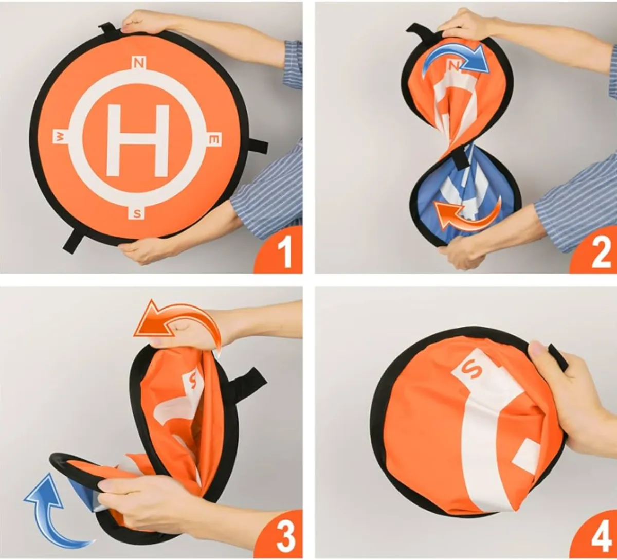 Folding the drone landing pad | Skylum Blog