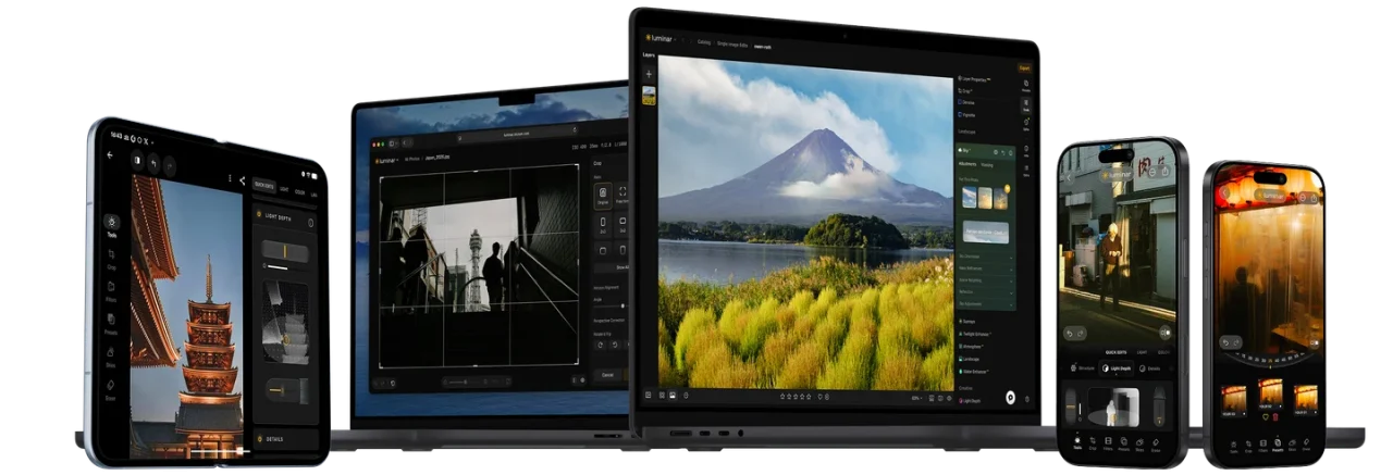 Luminar photo editor displayed on multiple devices | Skylum Blog

