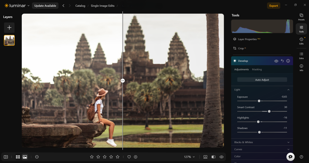 Develop in Luminar