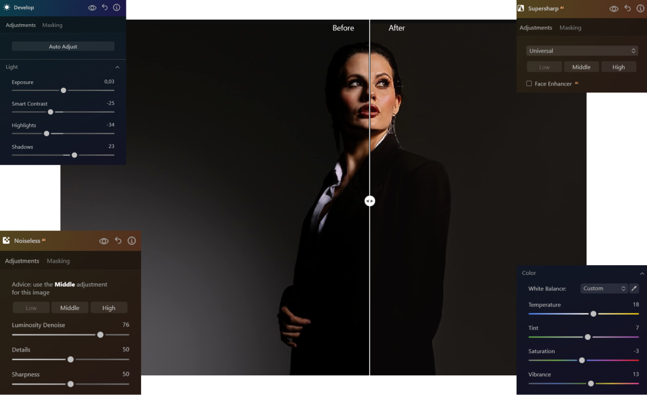 Post-Processing Dramatic Portraits in Luminar