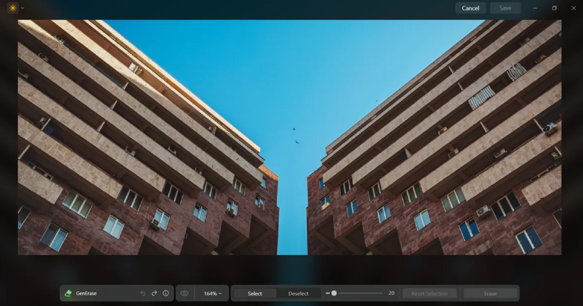 GenErase in Luminar Neo before | Skylum Blog