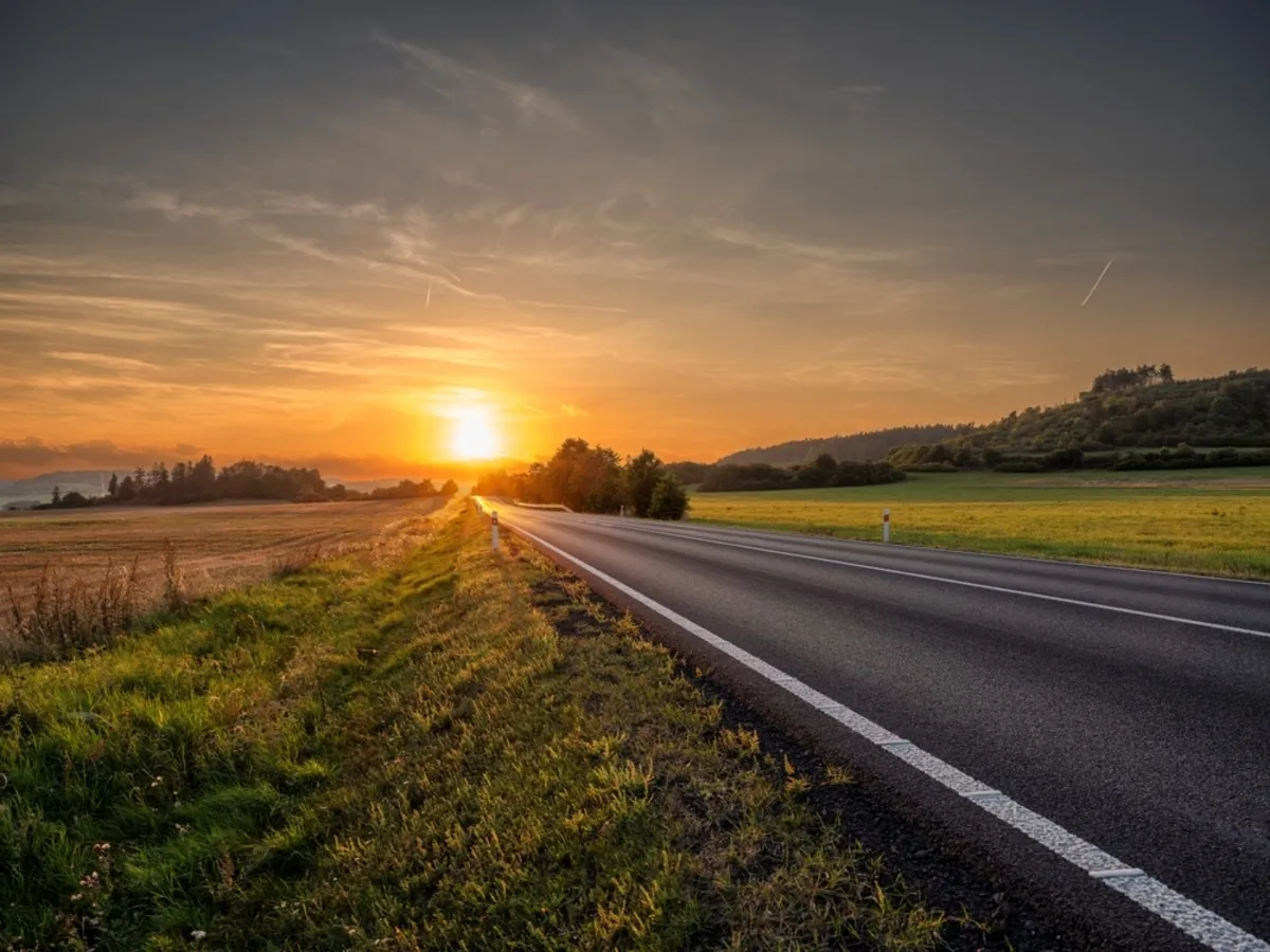 Sunset with the road in the background | Skylum Blog