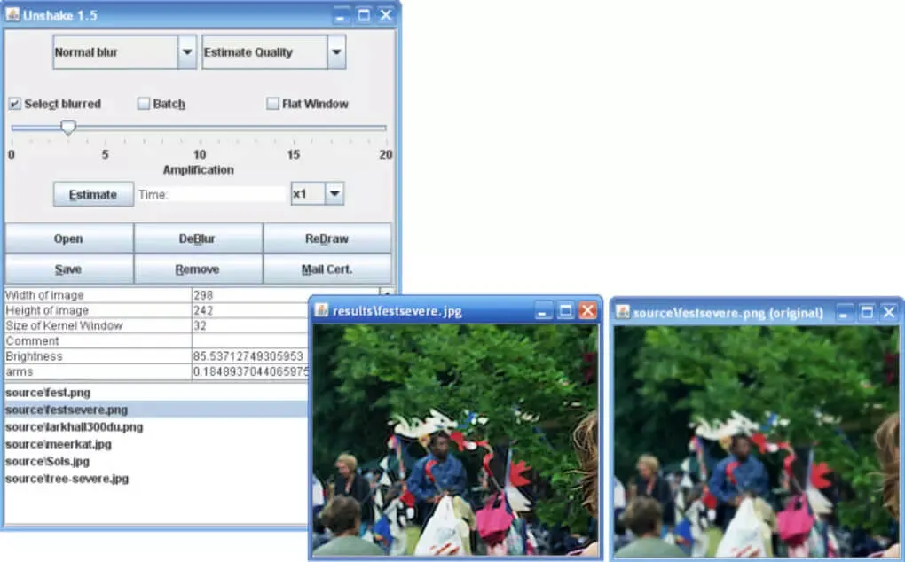 Unshake as a sharpen tool 