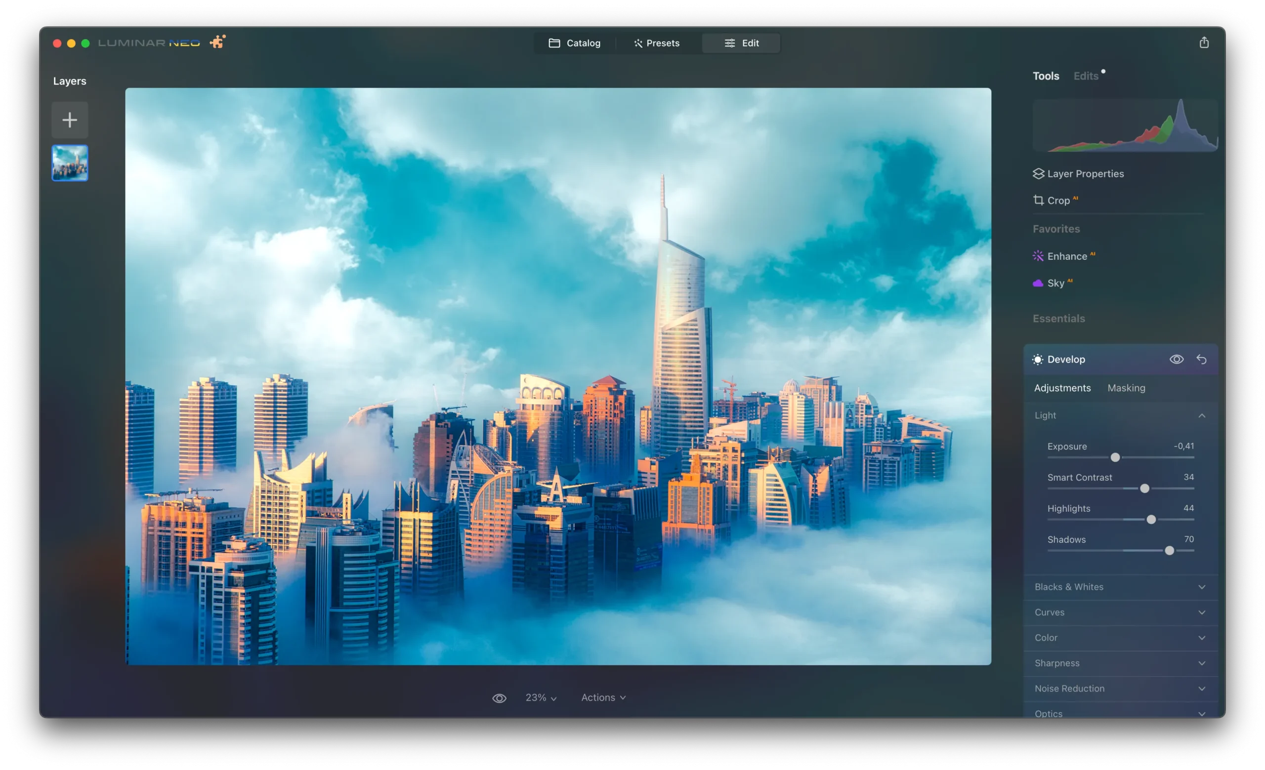 Luminar Neo - one of the best photoshop alternatives for mac