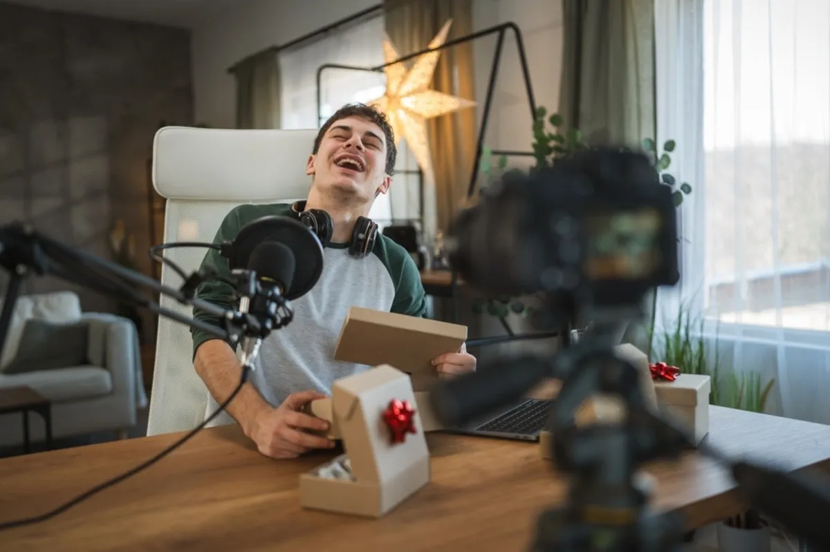 The guy is filming a stream | Skylum Blog