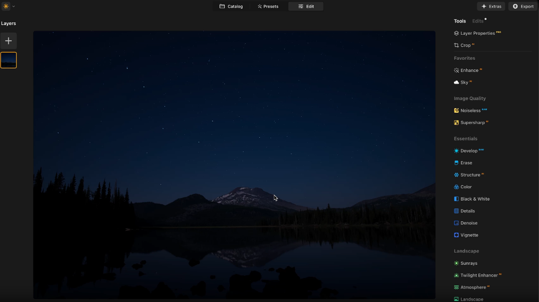 Editing Night Sky Photos with Luminar