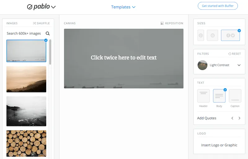 Pablo by Buffer - similar to canva
