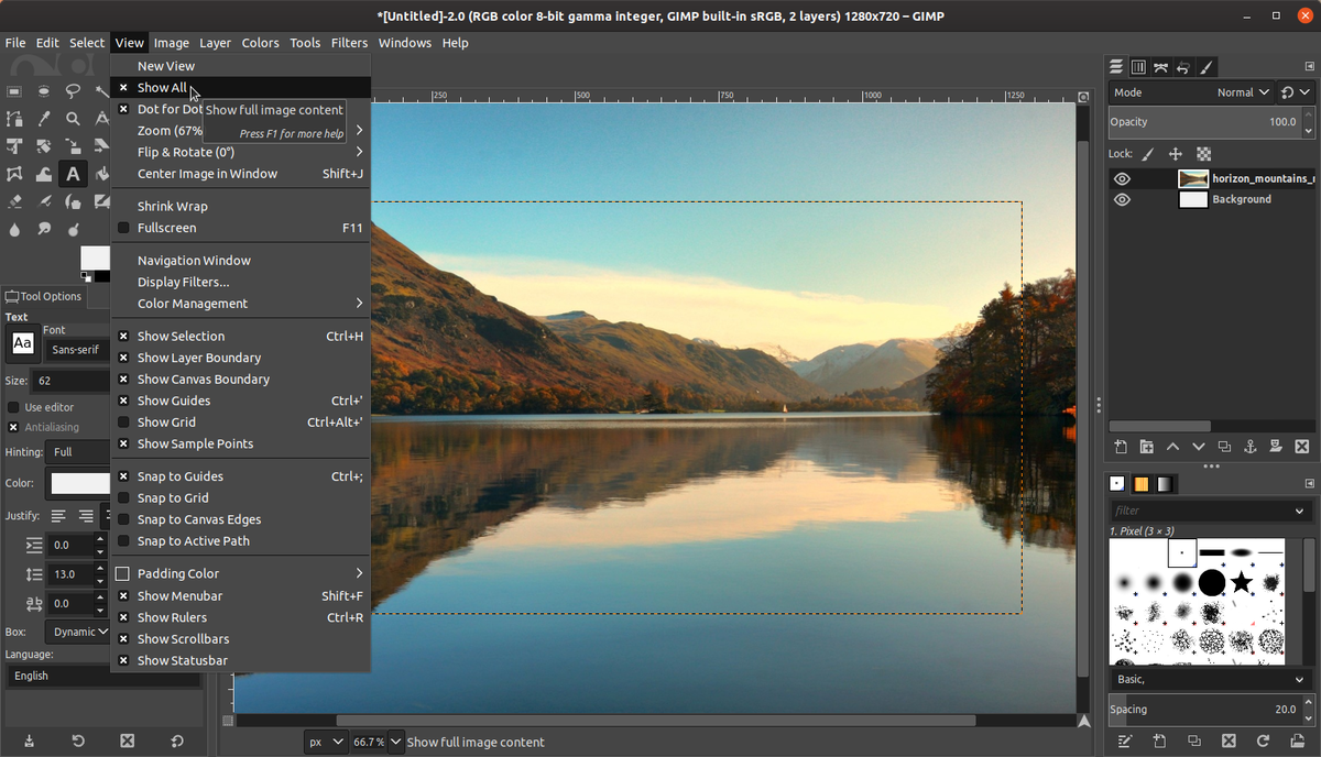 Using layers and masks in the GIMP photo editor