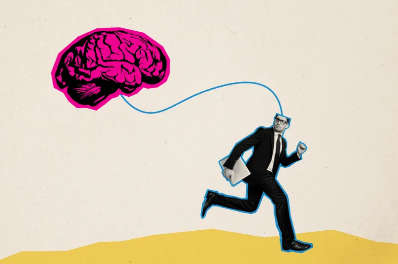 Creative photo collage depicting mental work  | Skylum Blog