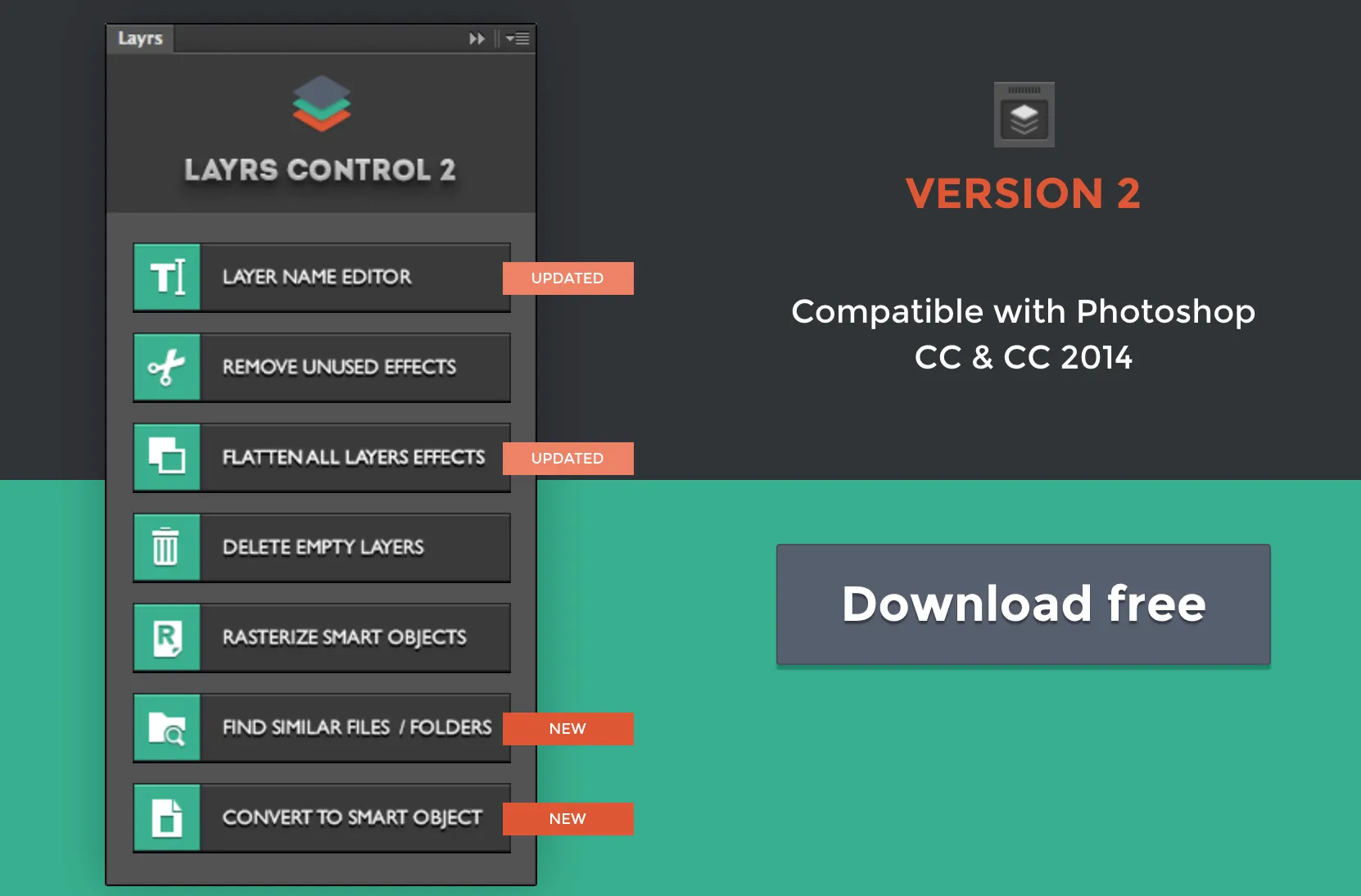 Layrs Control (Windows / Mac) - free adobe plugin