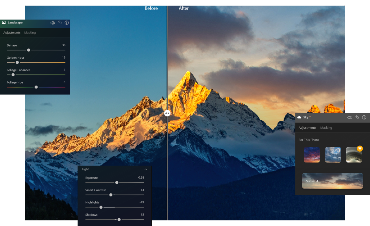 Edit Mountain Photos in Luminar