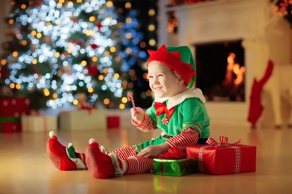 Child in a Santa Elf Costume | Skylum Blog