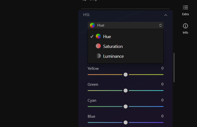 Hue, Saturation, and Luminance in Luminar
