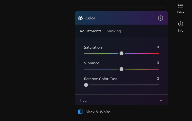 Color tool in Luminar