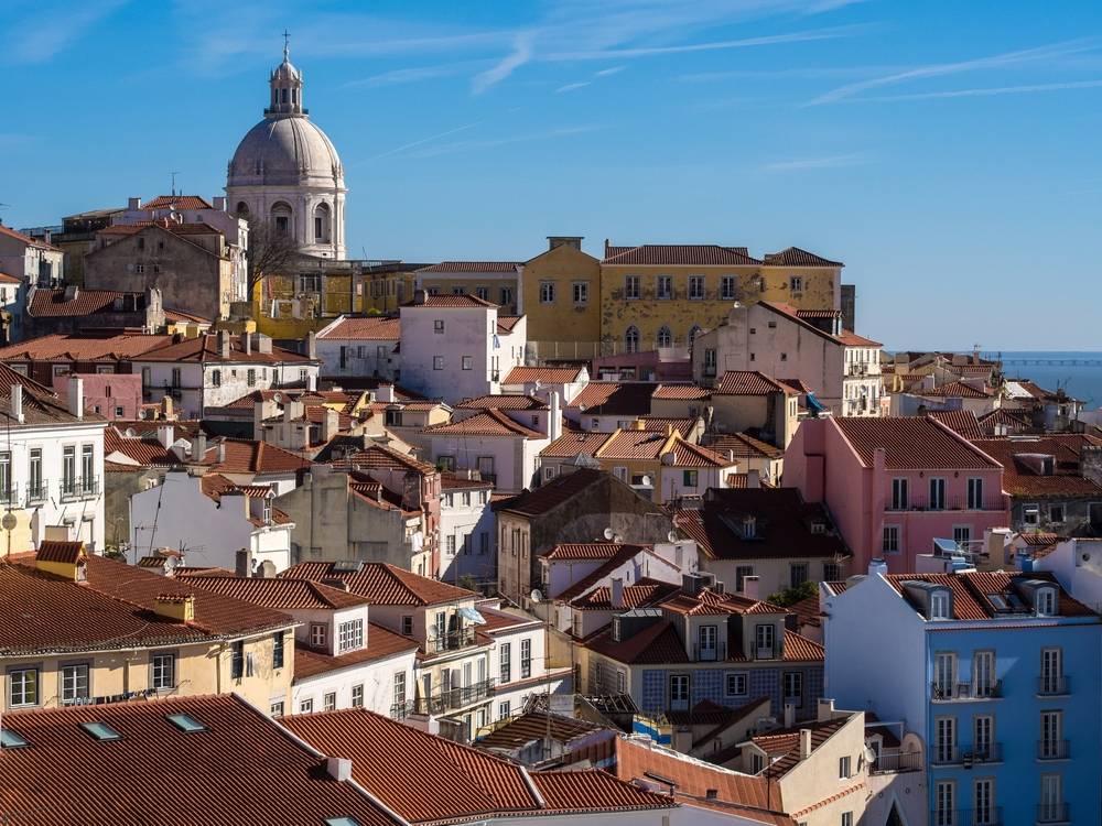 Alfama District of Lisbon from the Miradouro das Portas Do Sol
