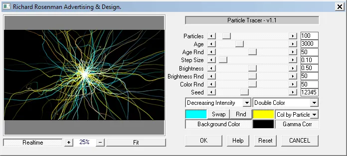 Photoshop filters and plugins by Particle Tracer