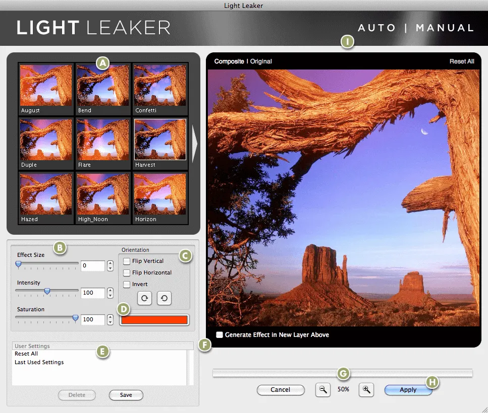 Photoshop filters and plugins by Light Leaker