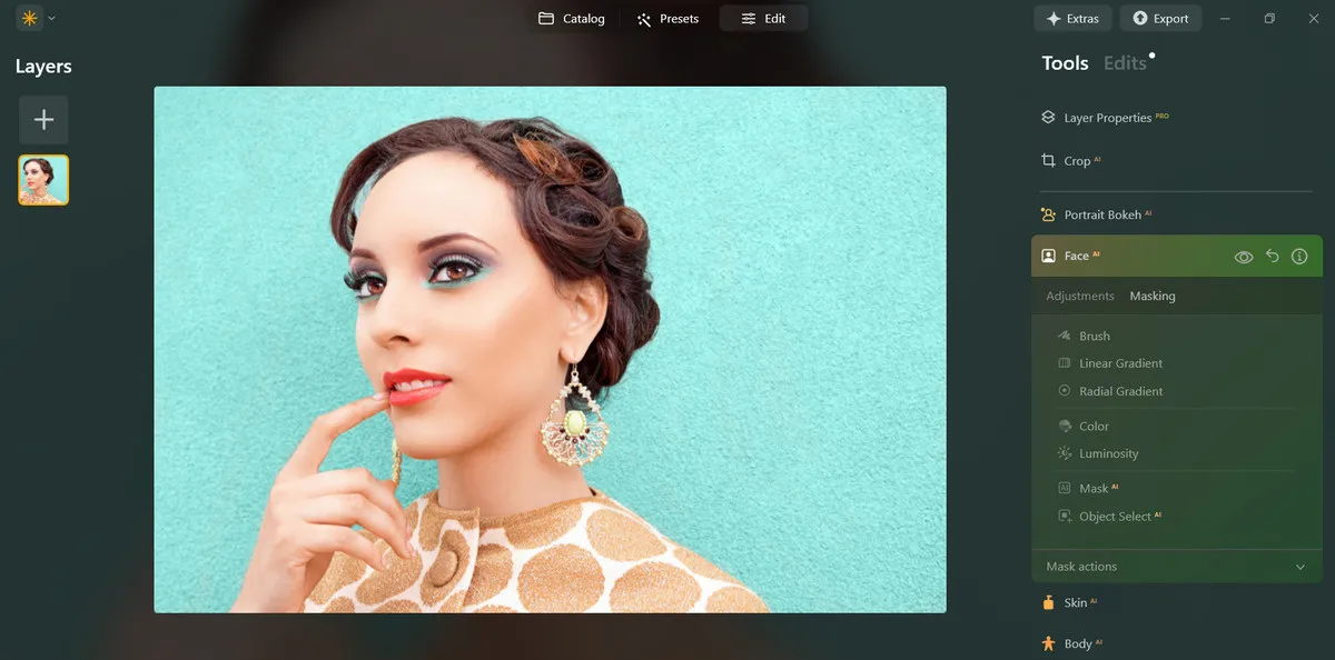 Luminar Neoで光を調整する画面 | Skylum Blog