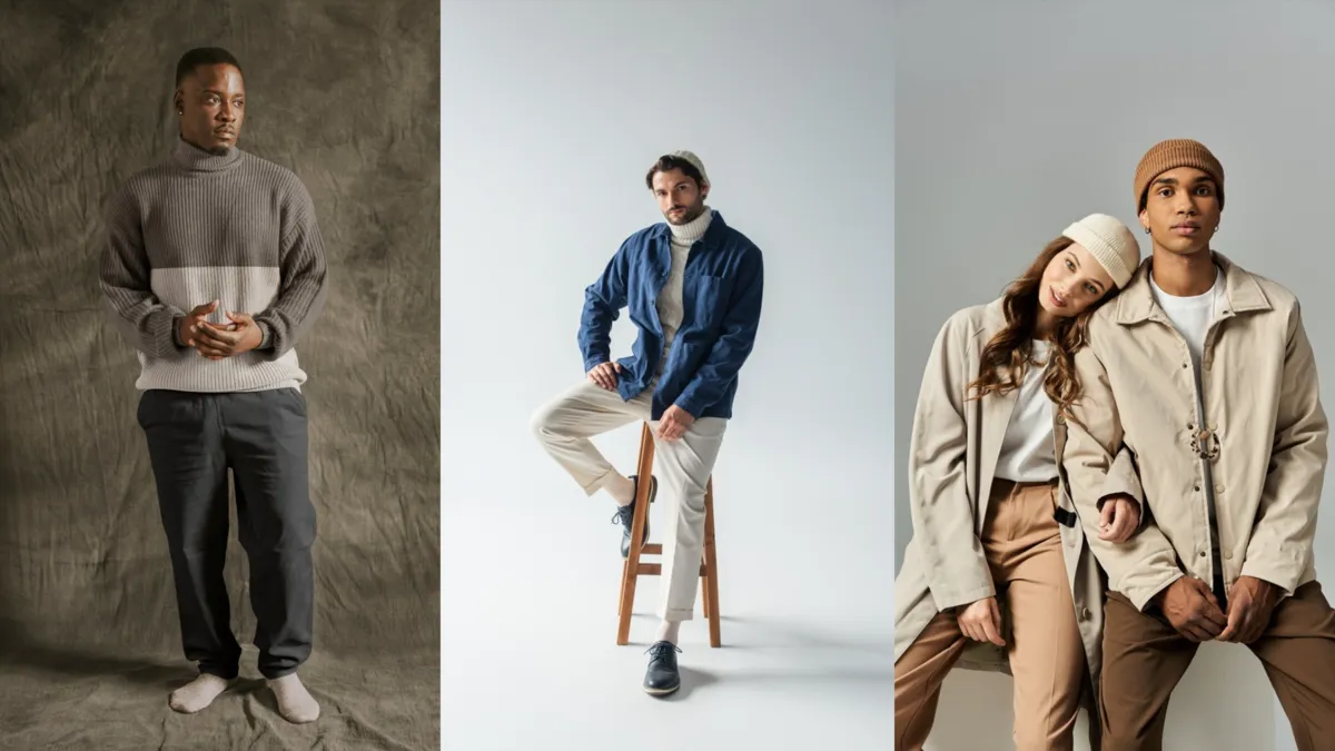 Collage of casual autumn looks for men | Skylum How-to