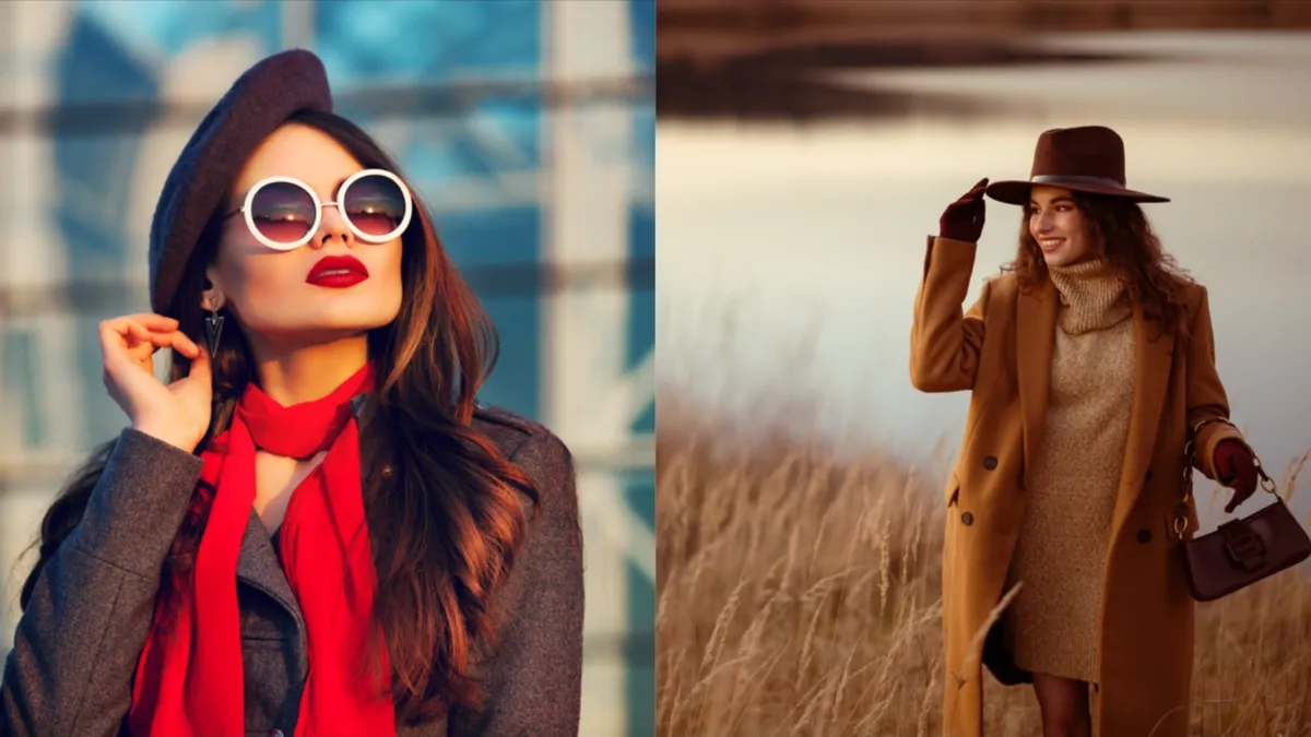 Girl with glasses and red scarf and girl with hat and coat | Skylum How-to