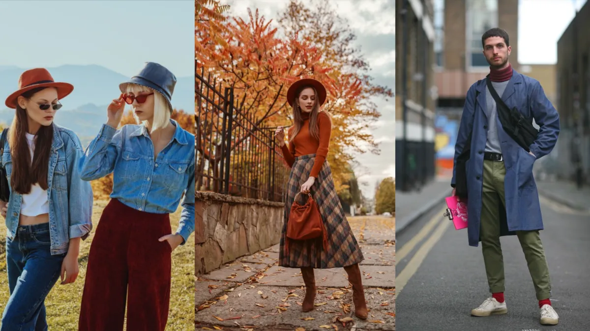 Girls in jeans and skirts and a guy in a coat and trousers | Skylum How-to