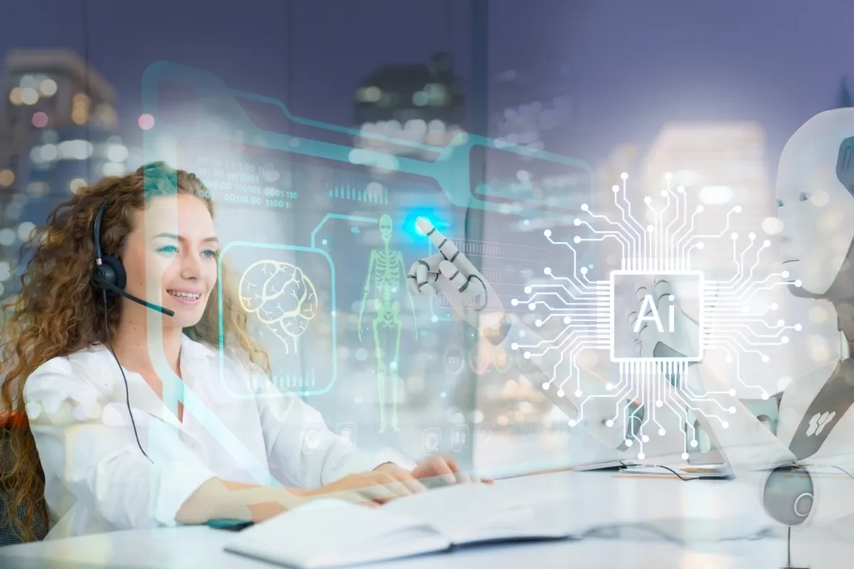 Operator with headphones and AI | Skylum Blog