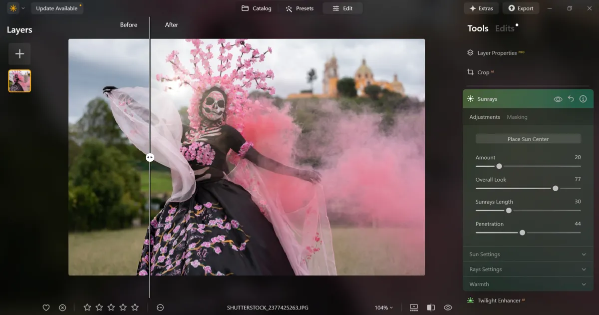 Sunrays AI in Luminar Neo | Skylum Blog