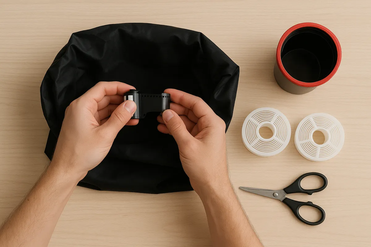 Film in the hands of a photographer before developing | Skylum Blog