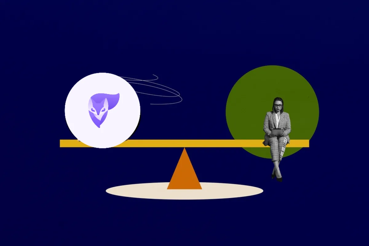 The scales with a person and a photo editor | Skylum Blog