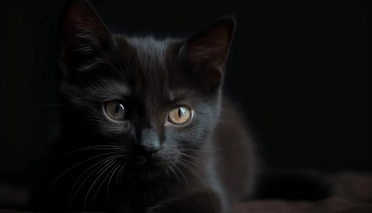 Black cat in a dark room | Skylum Blog
