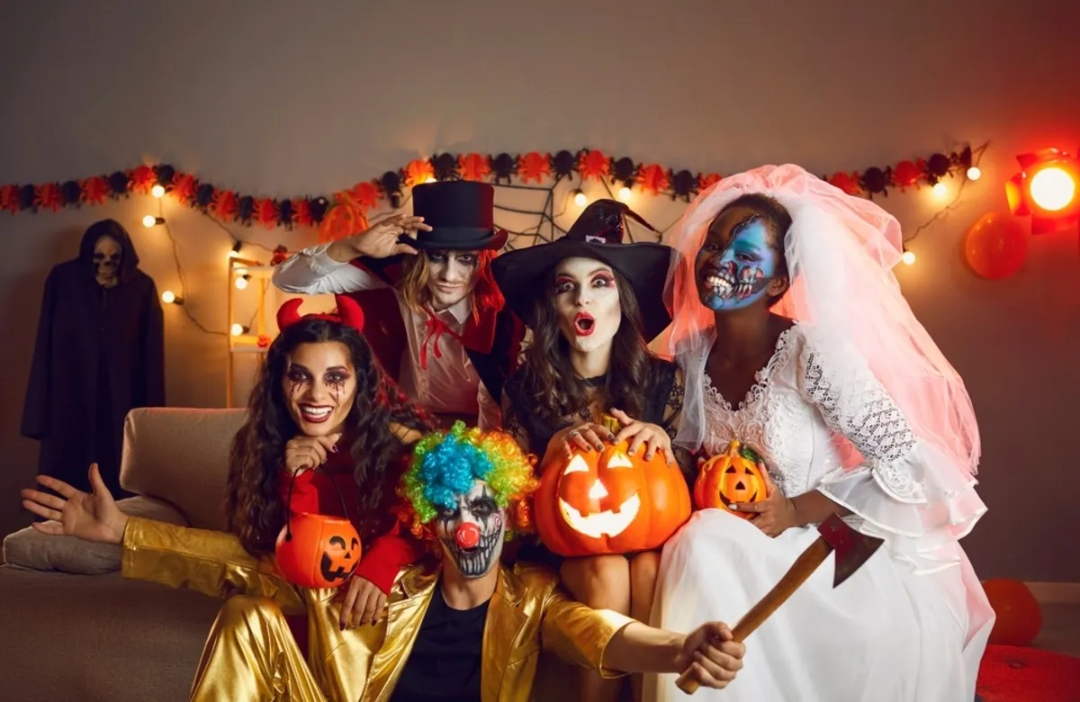 Photo of a group of people in Halloween costumes | Skylum Blog