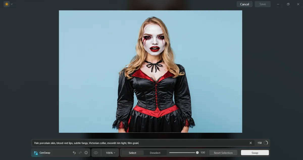 Luminar Neo generated suit Crimson Vampire | Skylum Blog