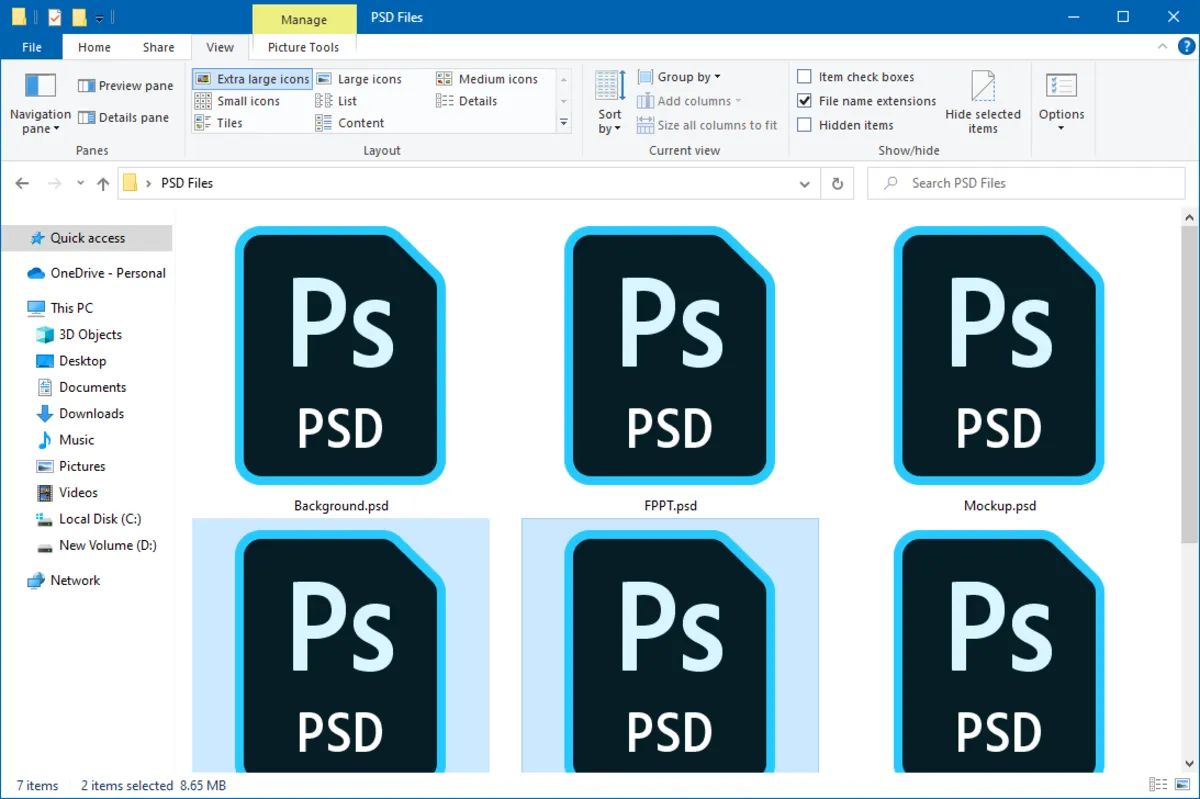 PSD files in the folder | Skylum Blog