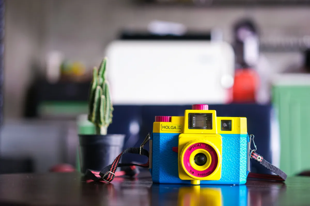 Multicolored Holga on the table | Skylum Blog