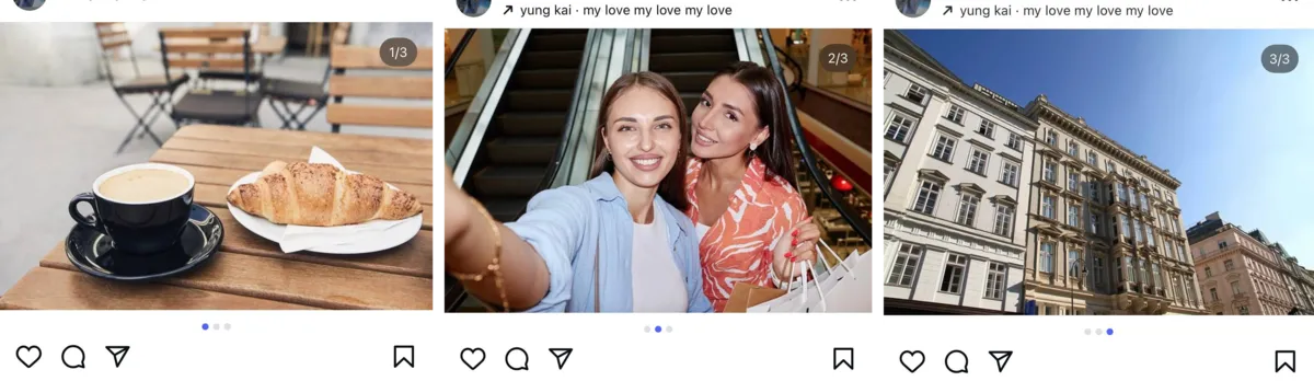 A carousel of different photos on Instagram | Skylum Blog