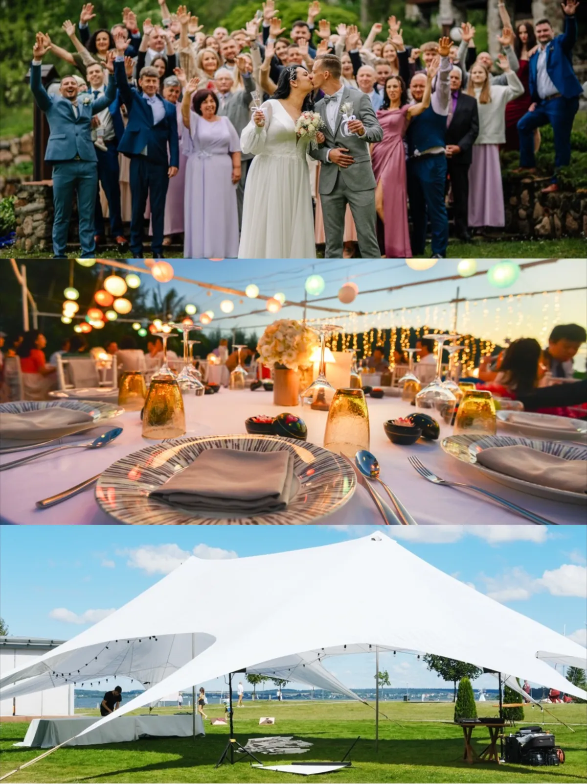 A collage of wedding photos | Skylum Blog