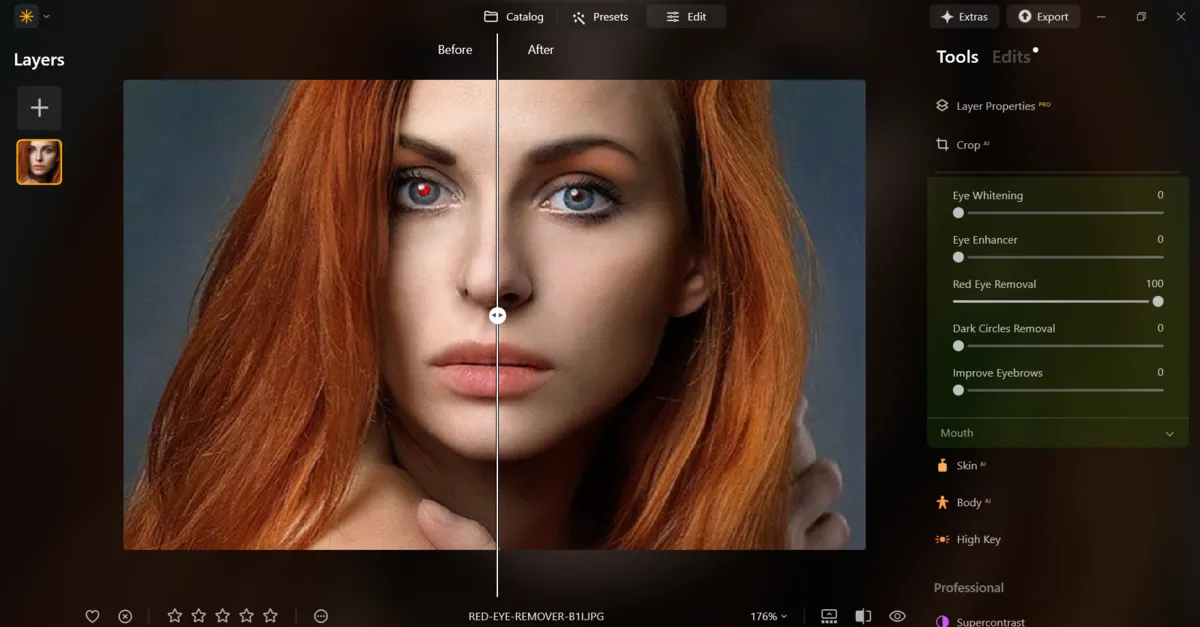 Red eye removal in Luminar Neo | Skylum Blog
