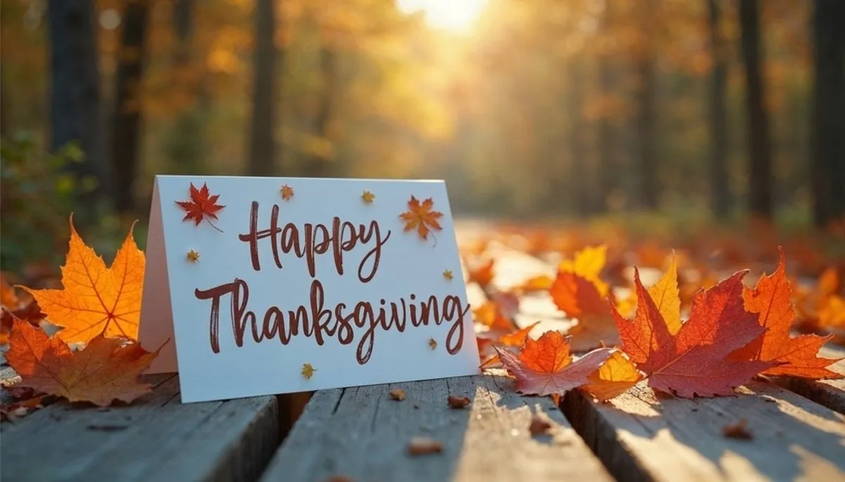 Thanksgiving card with foliage | Skylum Blog