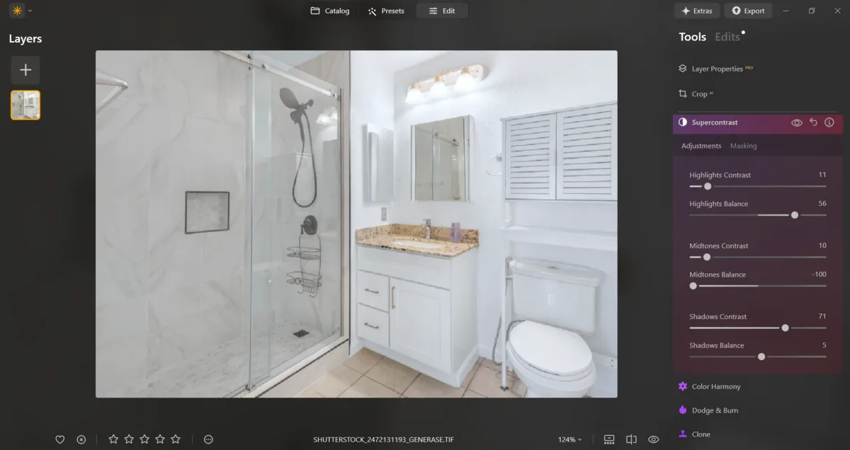 Supercontrast bathroom photography in Luminar Neo | Skylum Blog