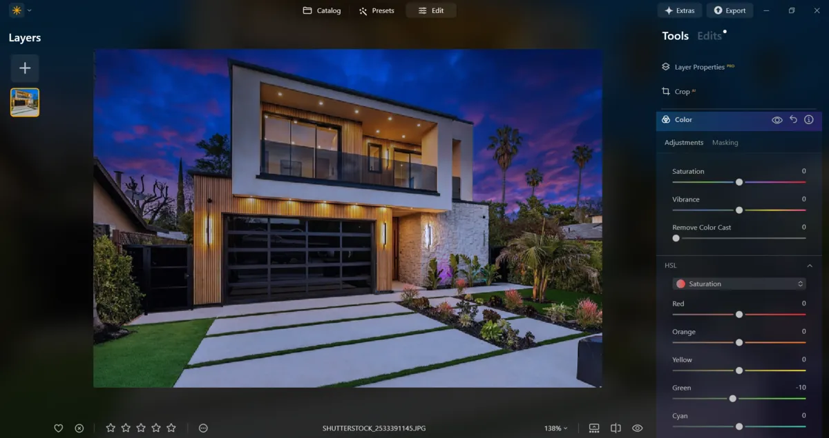 Color editor for house photos in Luminar Neo | Skylum Blog